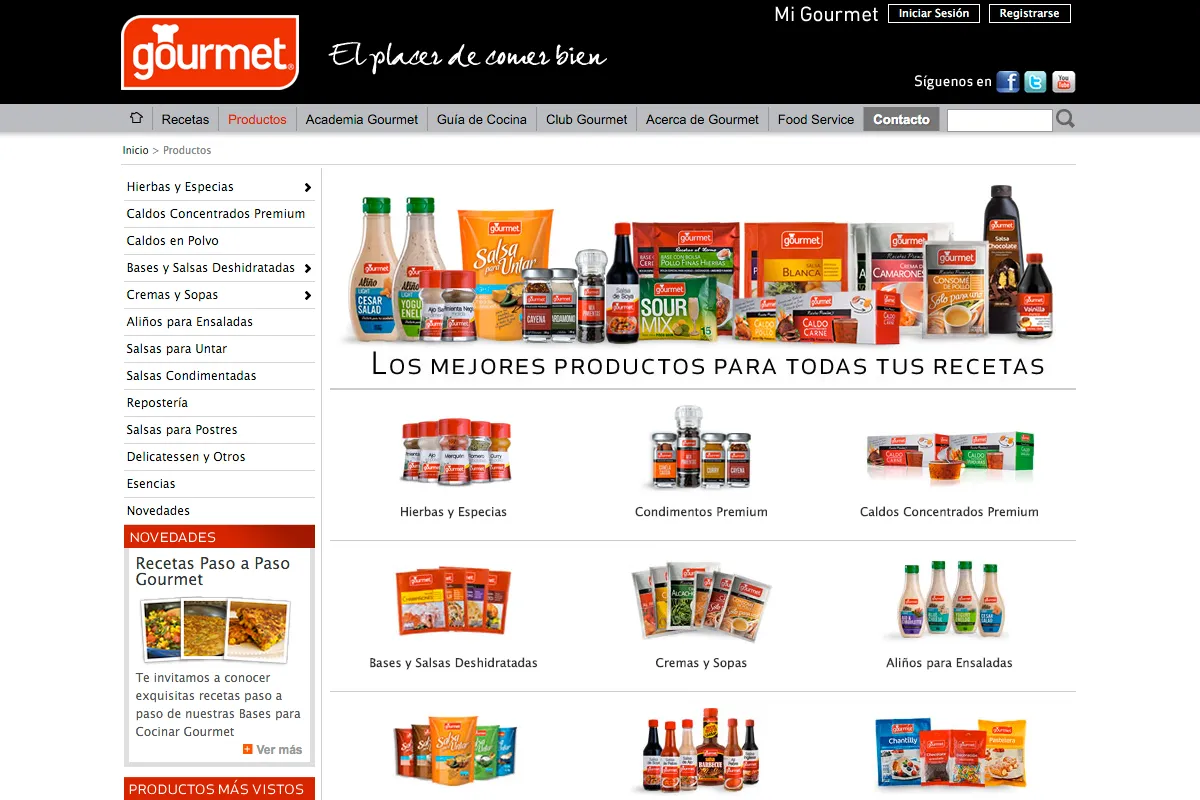 Captura del proyecto Good Food 2