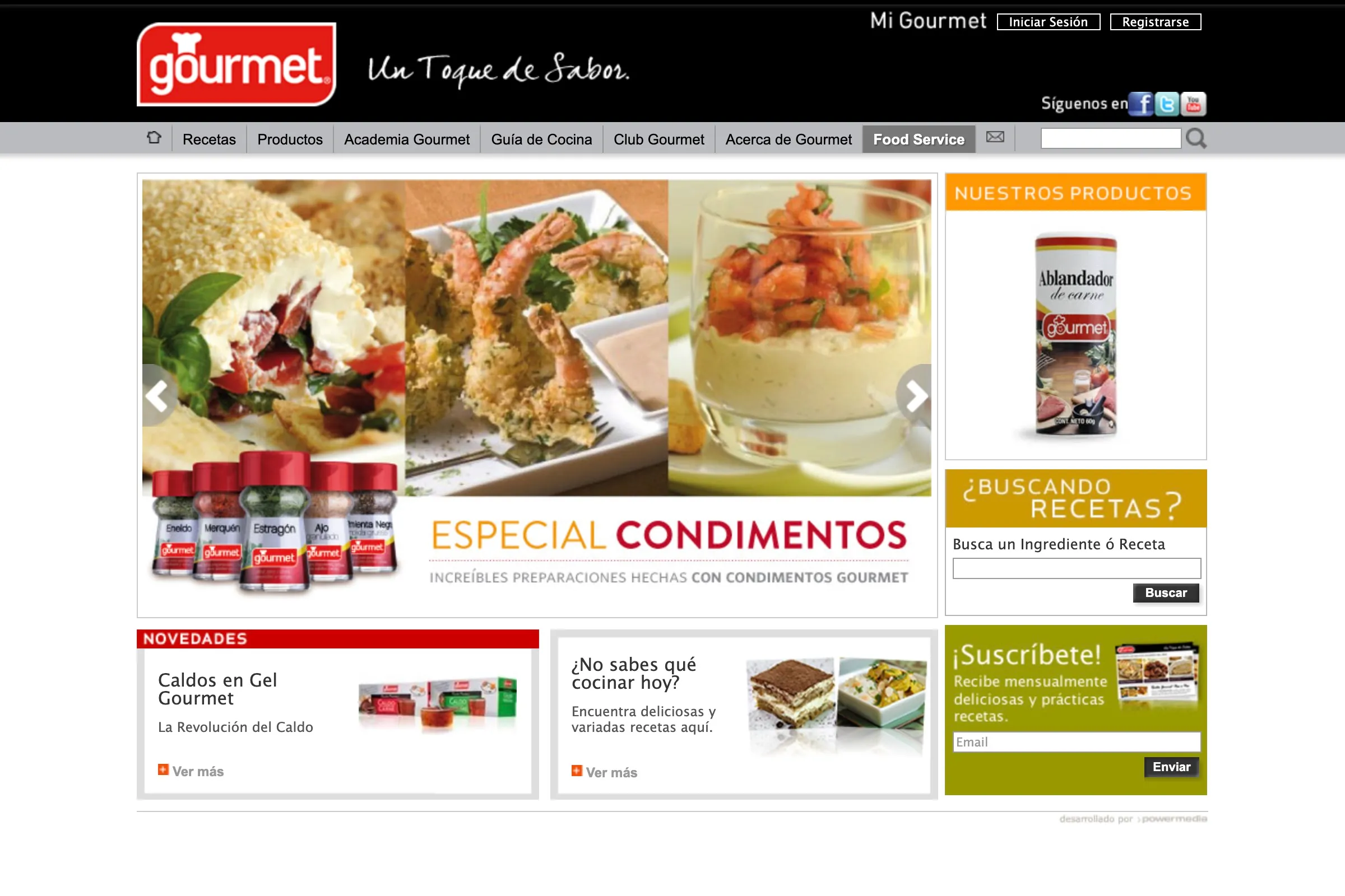 Captura del proyecto Good Food 1